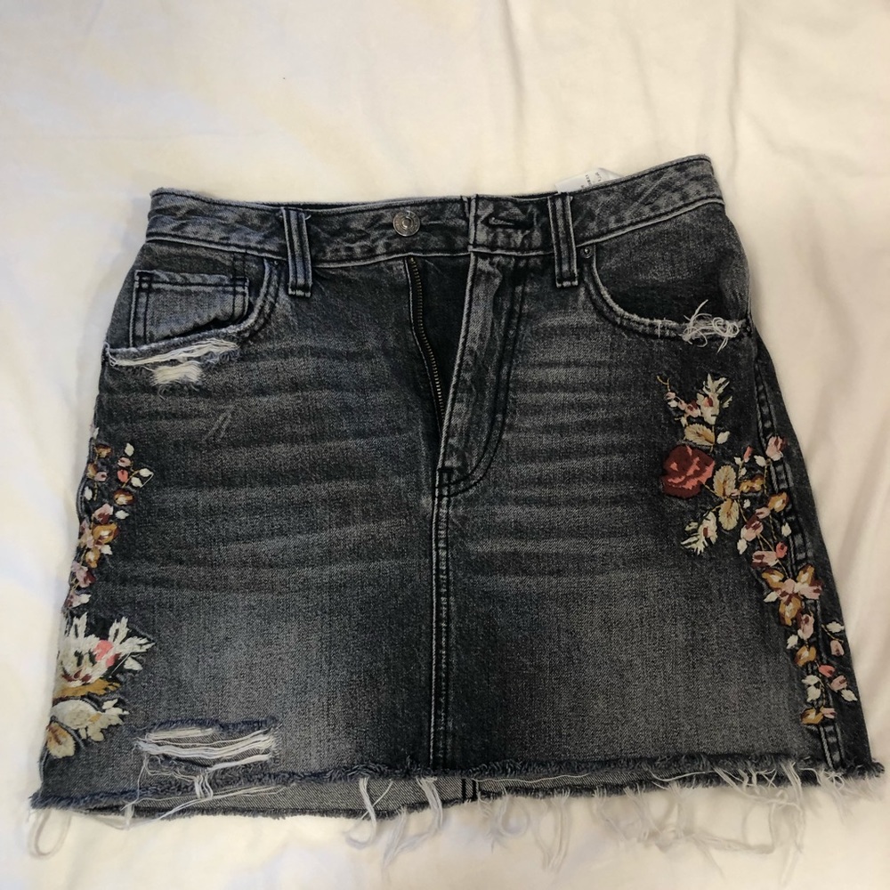 Black Abercrombie Jean Miniskirt